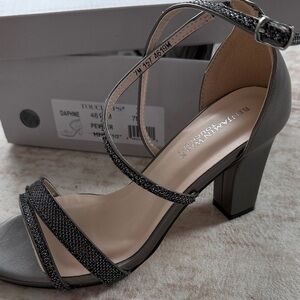 Benjamin Walk Pewter Strappy Heels